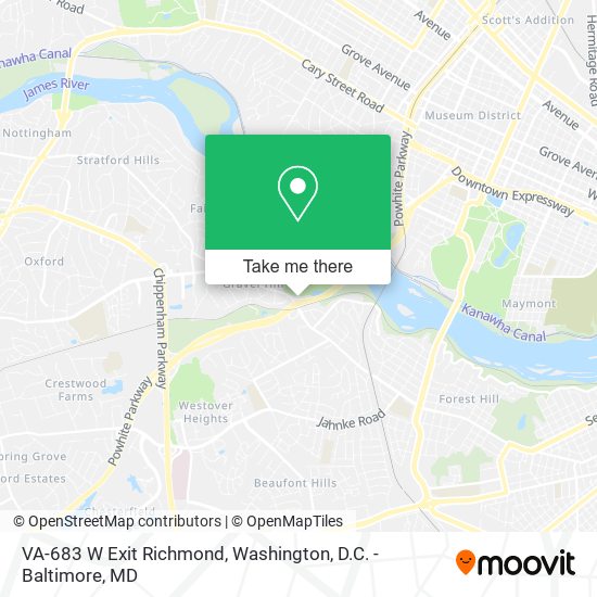 VA-683 W Exit Richmond map