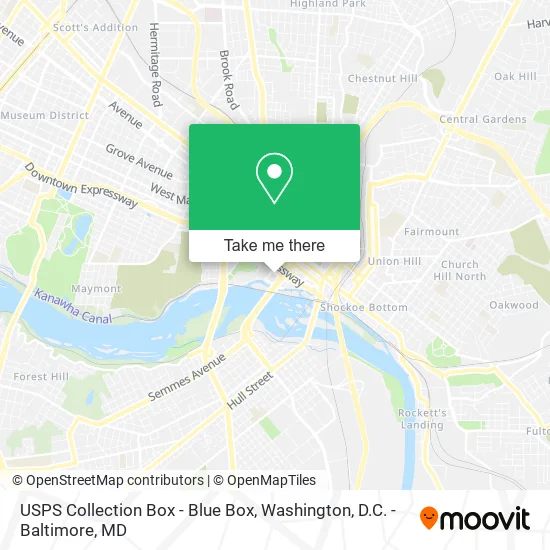 USPS Collection Box - Blue Box map