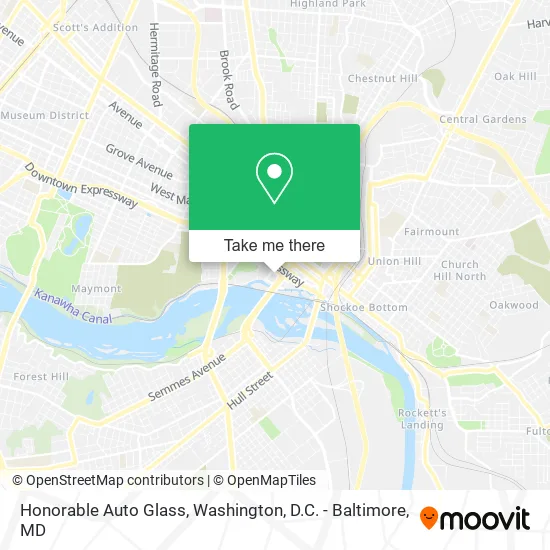 Honorable Auto Glass map