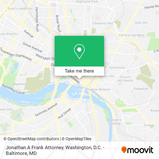 Jonathan A Frank Attorney map