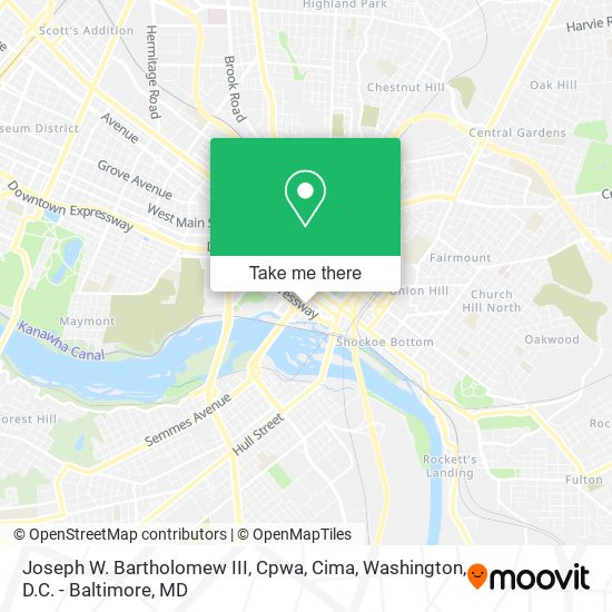 Joseph W. Bartholomew III, Cpwa, Cima map