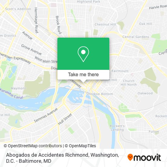 Mapa de Abogados de Accidentes Richmond