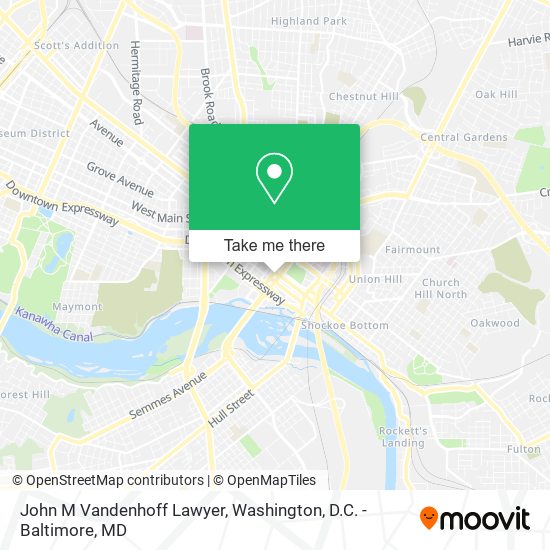 Mapa de John M Vandenhoff Lawyer