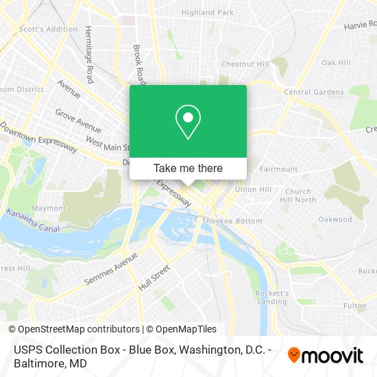 USPS Collection Box - Blue Box map