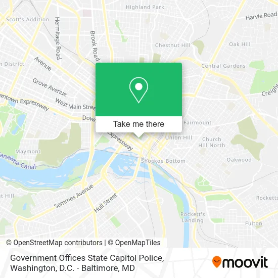 Government Offices State Capitol Police map