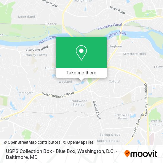 USPS Collection Box - Blue Box map
