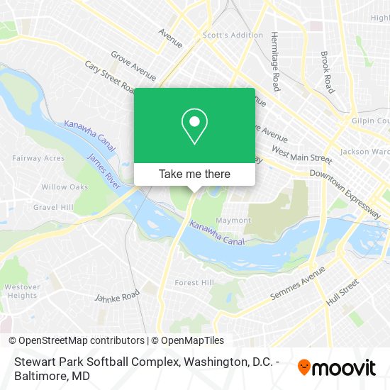 Stewart Park Softball Complex map