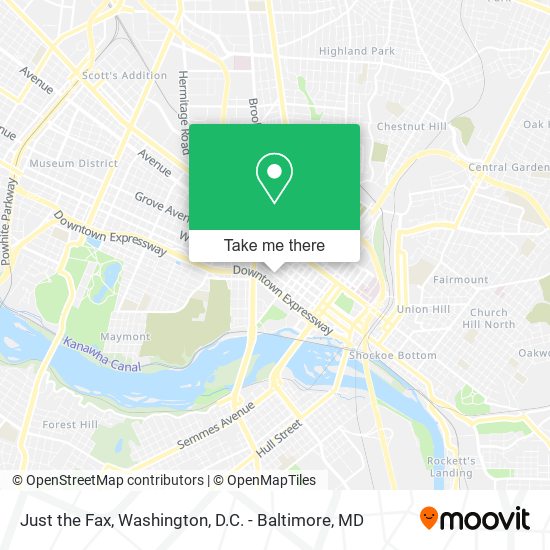 Just the Fax map
