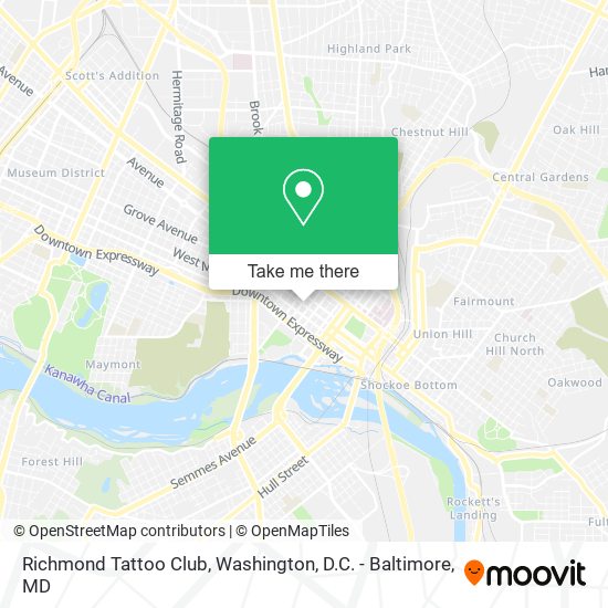 Mapa de Richmond Tattoo Club
