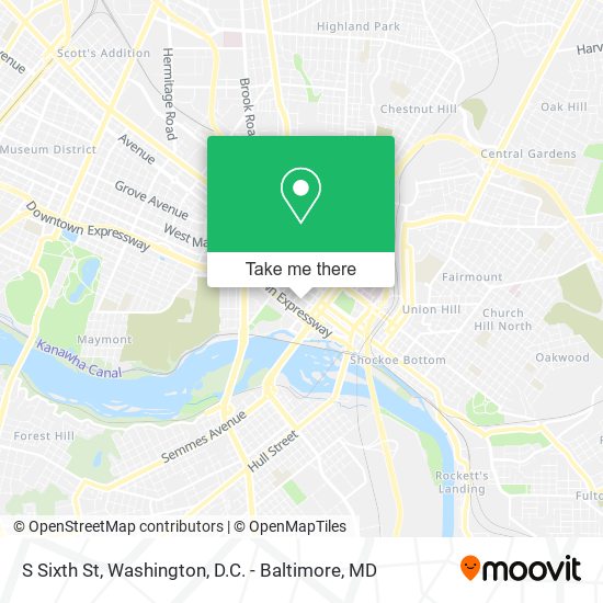 S Sixth St map