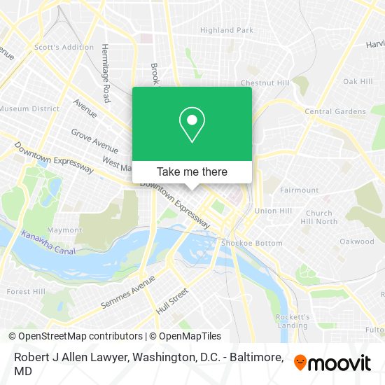 Robert J Allen Lawyer map