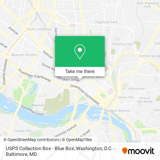 USPS Collection Box - Blue Box map