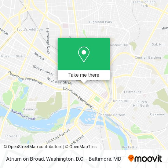 Atrium on Broad map