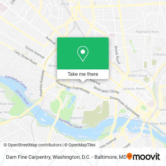 Dam Fine Carpentry map