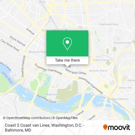 Coast 2 Coast van Lines map