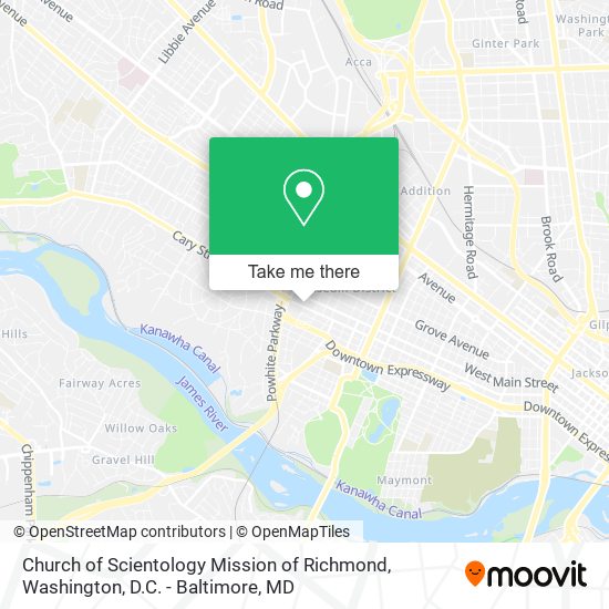 Church of Scientology Mission of Richmond map