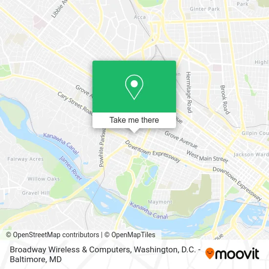 Broadway Wireless & Computers map