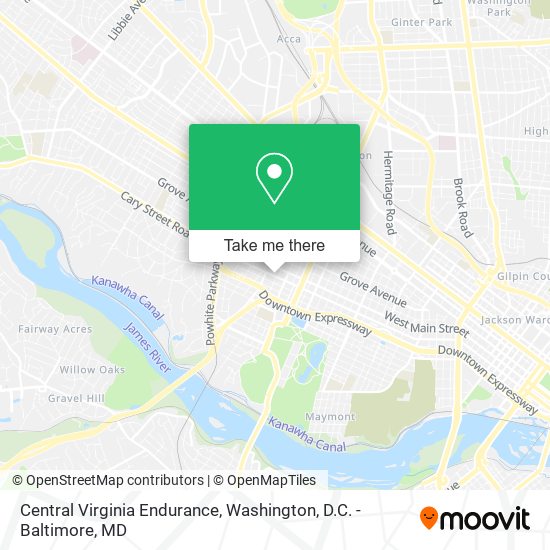 Mapa de Central Virginia Endurance