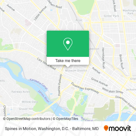 Spines in Motion map