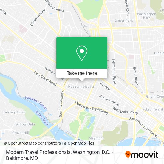 Modern Travel Professionals map