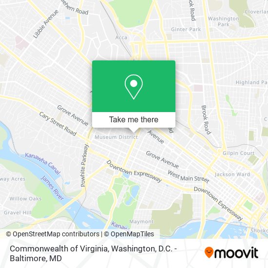 Commonwealth of Virginia map