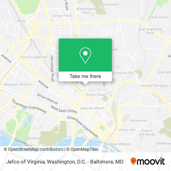 Jefco of Virginia map