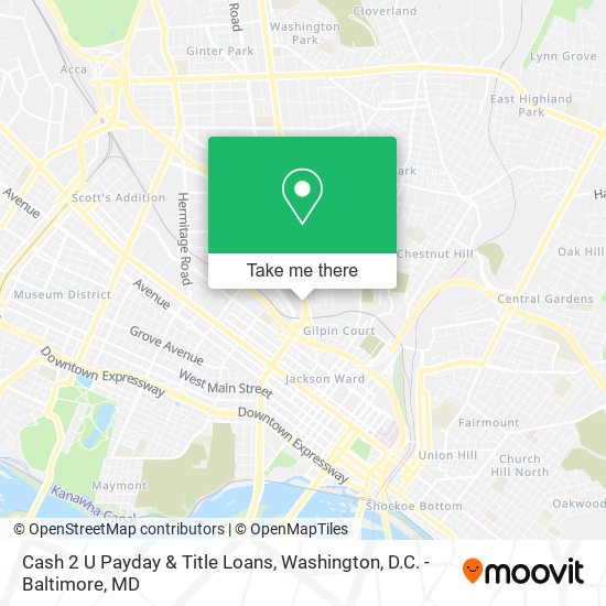 Cash 2 U Payday & Title Loans map