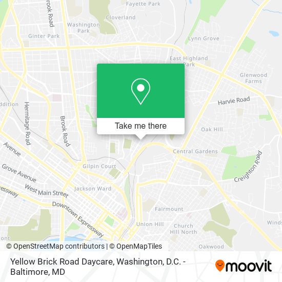 Mapa de Yellow Brick Road Daycare