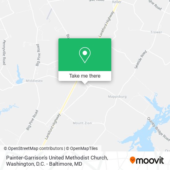 Painter-Garrison's United Methodist Church map
