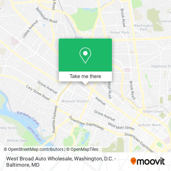 West Broad Auto Wholesale map