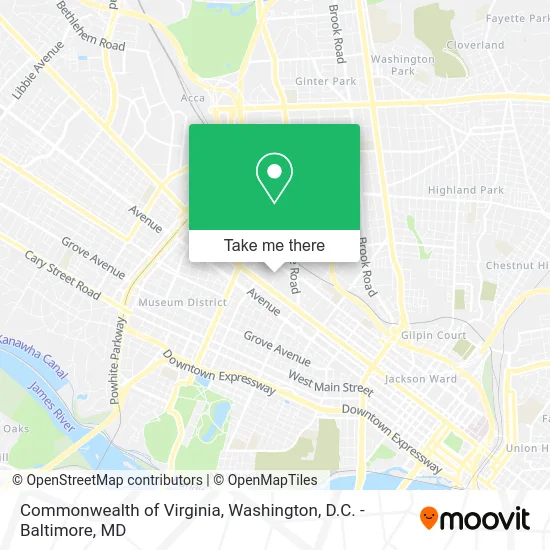 Commonwealth of Virginia map