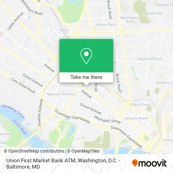 Union First Market Bank ATM map