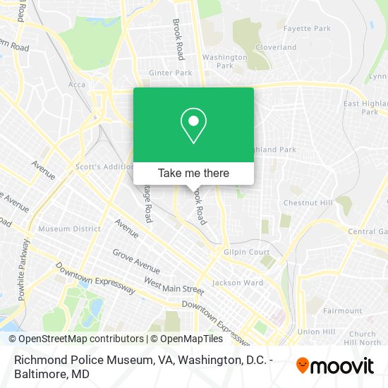 Richmond Police Museum, VA map