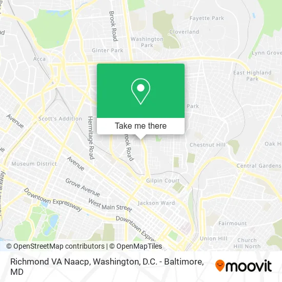 Mapa de Richmond VA Naacp