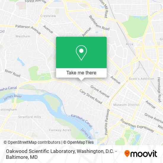Oakwood Scientific Laboratory map
