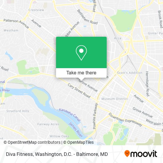 Diva Fitness map