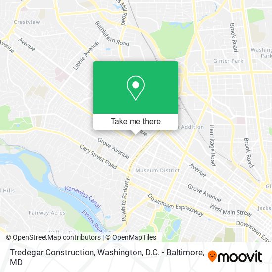 Mapa de Tredegar Construction