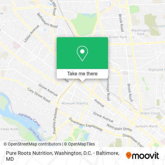 Mapa de Pure Roots Nutrition