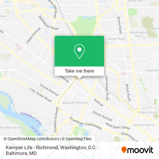 Mapa de Kemper Life - Richmond