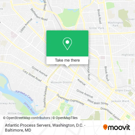 Atlantic Process Servers map