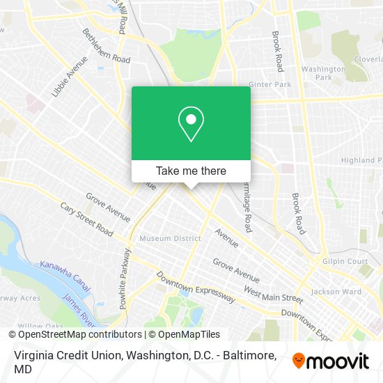 Virginia Credit Union map