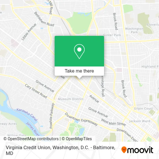 Virginia Credit Union map