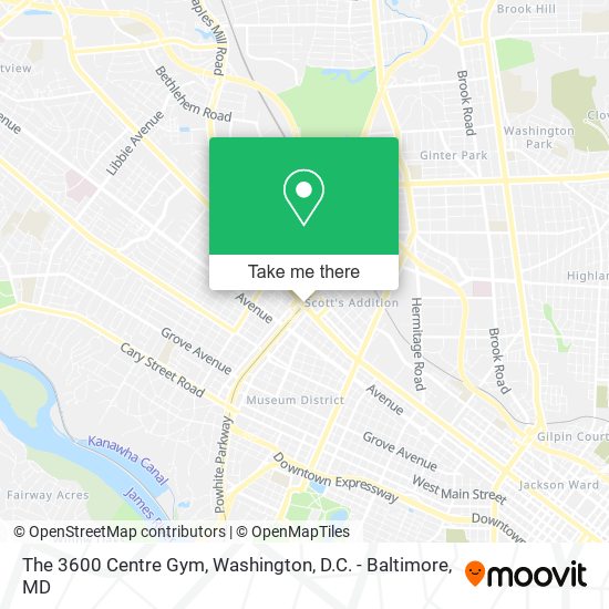 The 3600 Centre Gym map