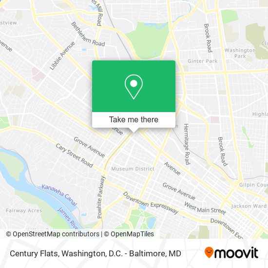 Century Flats map