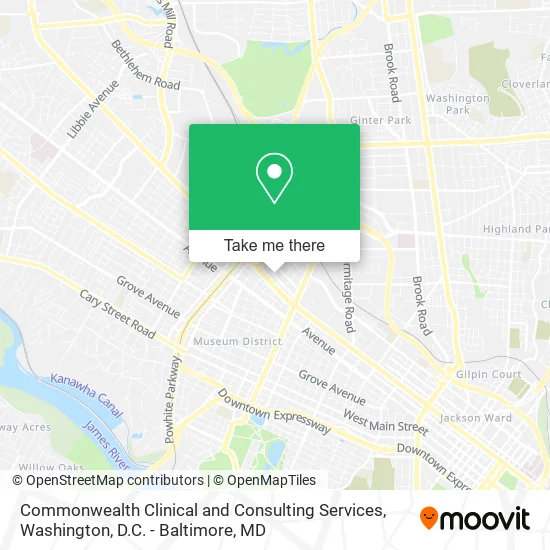 Mapa de Commonwealth Clinical and Consulting Services