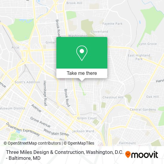 Mapa de Three Miles Design & Construction