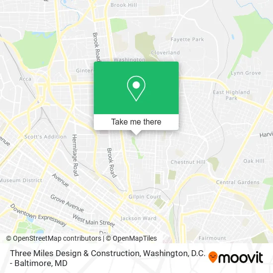 Three Miles Design & Construction map