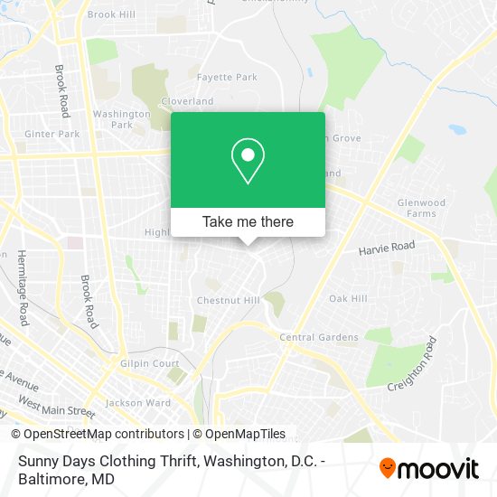 Sunny Days Clothing Thrift map