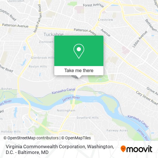 Virginia Commonwealth Corporation map