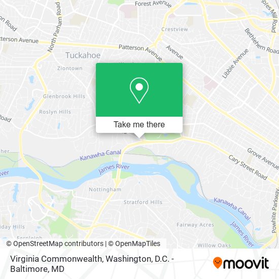 Mapa de Virginia Commonwealth